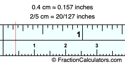 Convert 0.4 cm to inches (What is 0.4 cm in inches?)