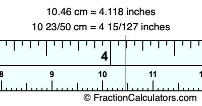 10.46 cm in inches