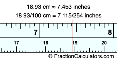 18.93 cm in inches