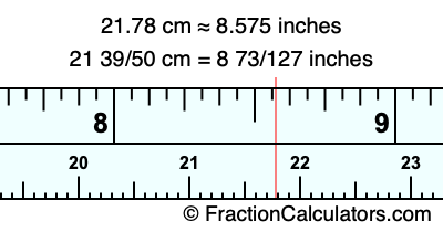 21.78 cm in inches