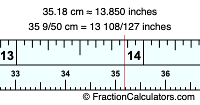 35.18 cm in inches