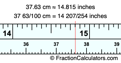 37.63 cm in inches