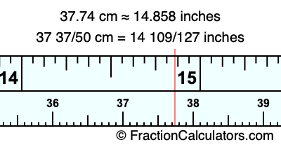 37.74 cm in inches