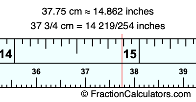 37.75 cm in inches