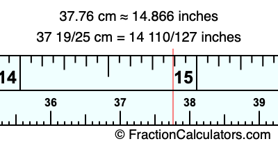 37.76 cm in inches