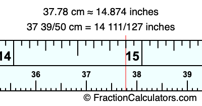 37.78 cm in inches