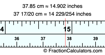 37.85 cm in inches