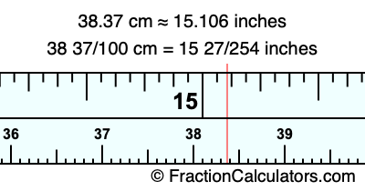 38.37 cm in inches