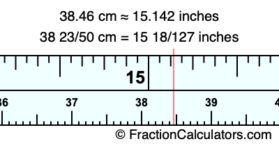 38.46 cm in inches