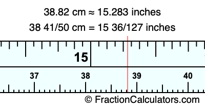 38.82 cm in inches