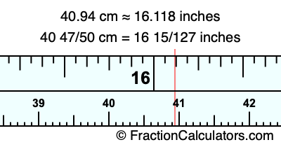 40.94 cm in inches