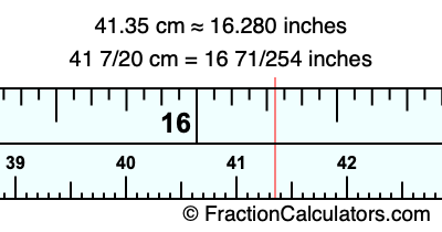 41.35 cm in inches
