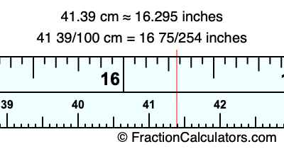 41.39 cm in inches