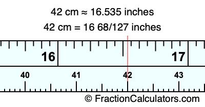 Convert 42 cm to inches (What is 42 cm in inches?)