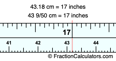 43.18 cm in inches