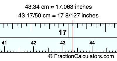 43.34 cm in inches