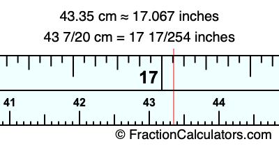 43.35 cm in inches