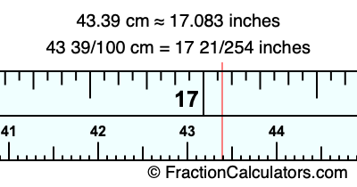 43.39 cm in inches