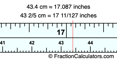43.4 cm in inches