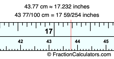 43.77 cm in inches