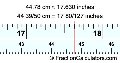 44.78 cm in inches