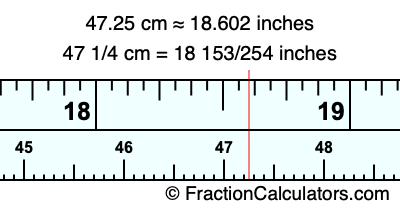 47.25 cm in inches