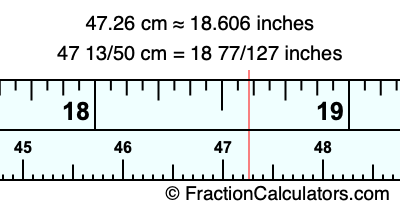 47.26 cm in inches