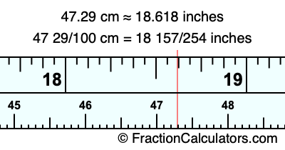 47.29 cm in inches
