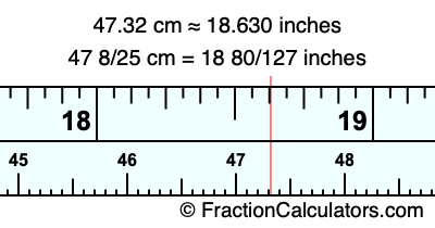47.32 cm in inches