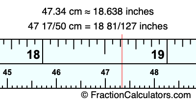 47.34 cm in inches