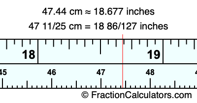 47.44 cm in inches