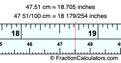 47.51 cm in inches