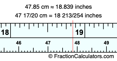 47.85 cm in inches