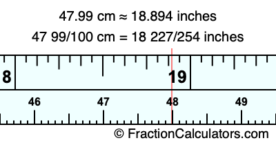 47.99 cm in inches