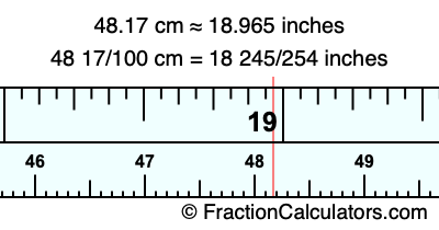 48.17 cm in inches