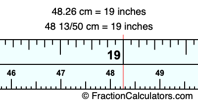 48.26 cm in inches