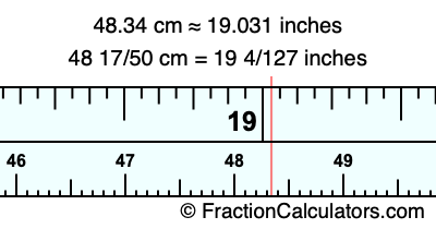 48.34 cm in inches