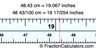 48.43 cm in inches