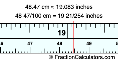 48.47 cm in inches