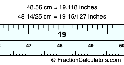 48.56 cm in inches