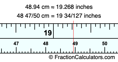 48.94 cm in inches