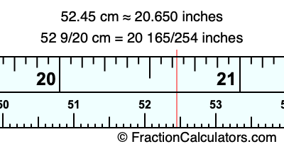 52.45 cm in inches