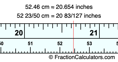 52.46 cm in inches