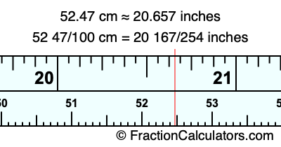 52.47 cm in inches