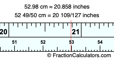 52.98 cm in inches