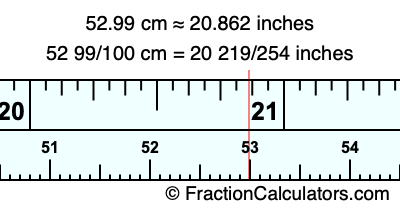 52.99 cm in inches