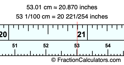 53.01 cm in inches