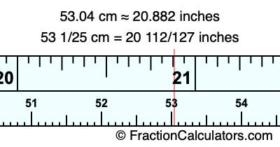 53.04 cm in inches
