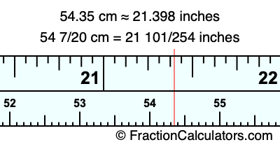 54.35 cm in inches