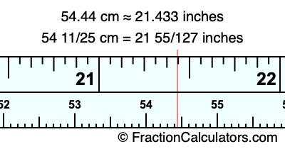 54.44 cm in inches